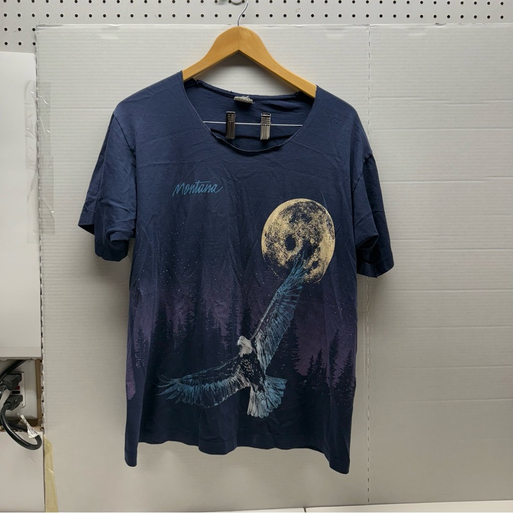 Vintage Montana Single Stitch All Over Graphic Eagle T-Shirt